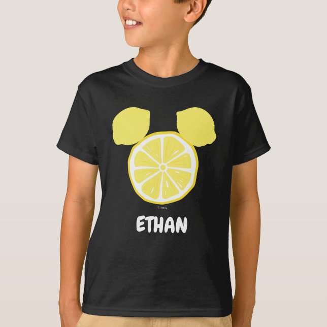 Mickey Mouse Lemon Icon | Name T-Shirt (Front)