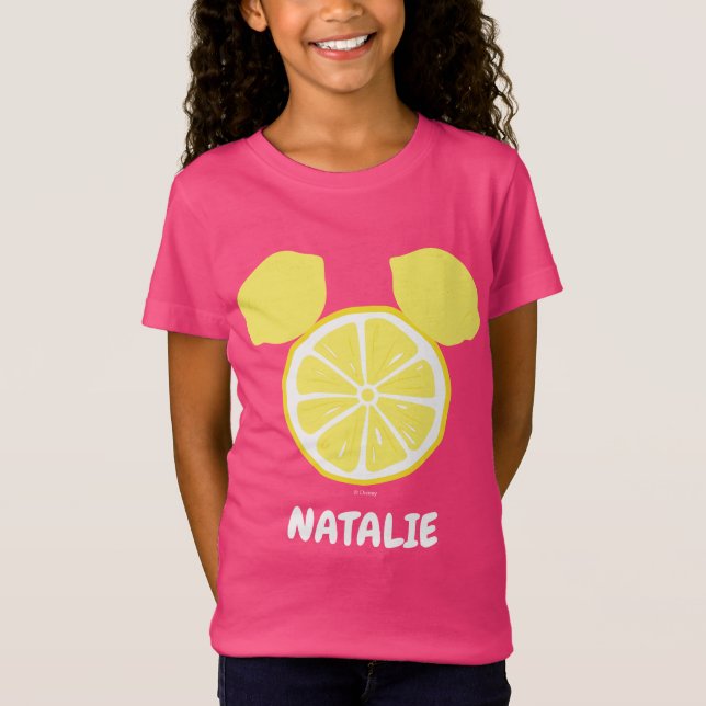 Mickey Mouse Lemon Icon | Name T-Shirt (Front)