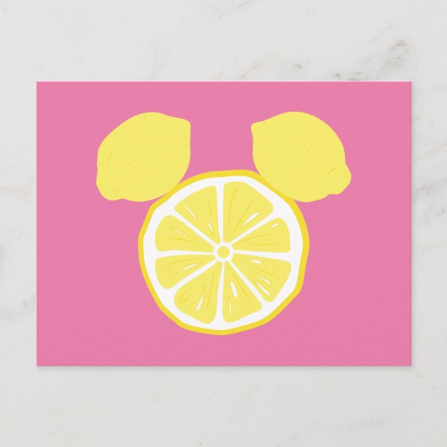 Mickey Mouse Lemon Icon Postcard (Front)