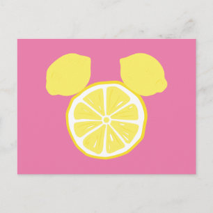 Mickey Mouse Lemon Icon Postcard