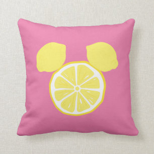 Mickey Mouse Lemon Icon Throw Pillow