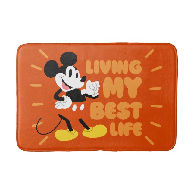 Mickey Mouse | Living My Best Life Bath Mat (Front)