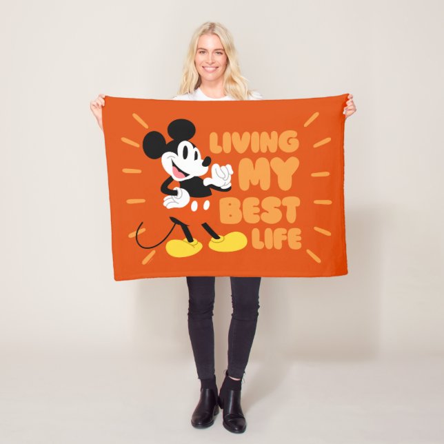 Mickey Mouse | Living My Best Life Fleece Blanket (In Situ)