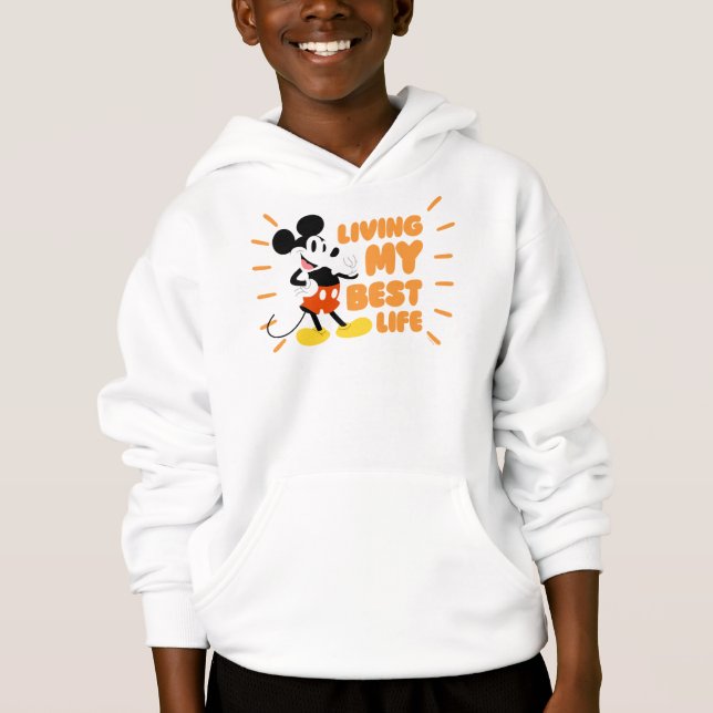 Mickey Mouse | Living My Best Life Hoodie (Front)