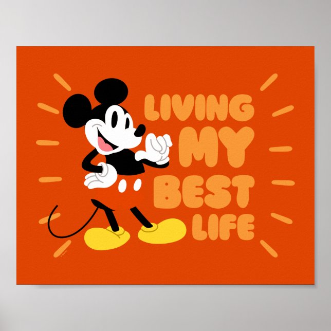 Mickey Mouse | Living My Best Life Poster (Front)