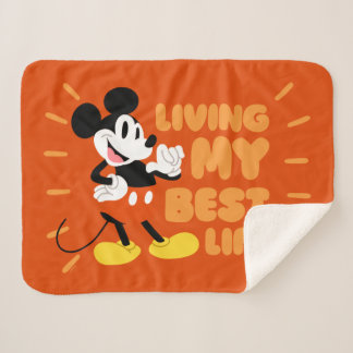 Mickey Mouse | Living My Best Life Sherpa Blanket