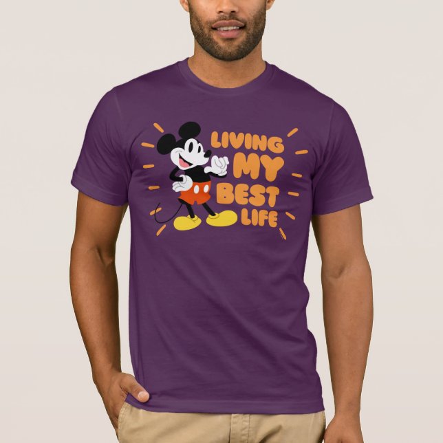 Mickey Mouse | Living My Best Life T-Shirt (Front)