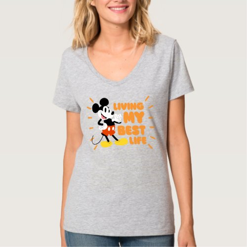 Mickey Mouse  Living My Best Life T_Shirt