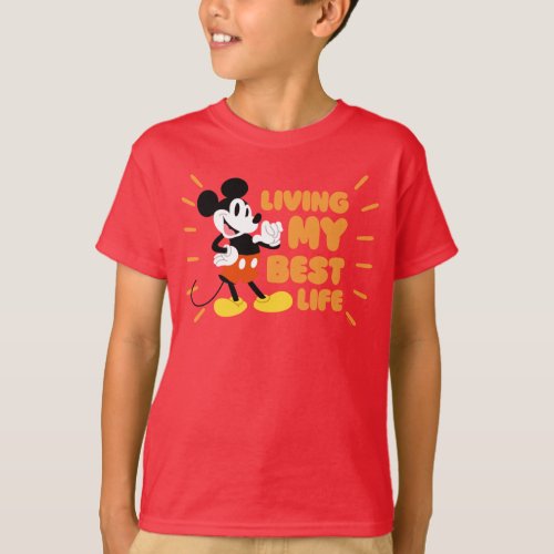 Mickey Mouse  Living My Best Life T_Shirt