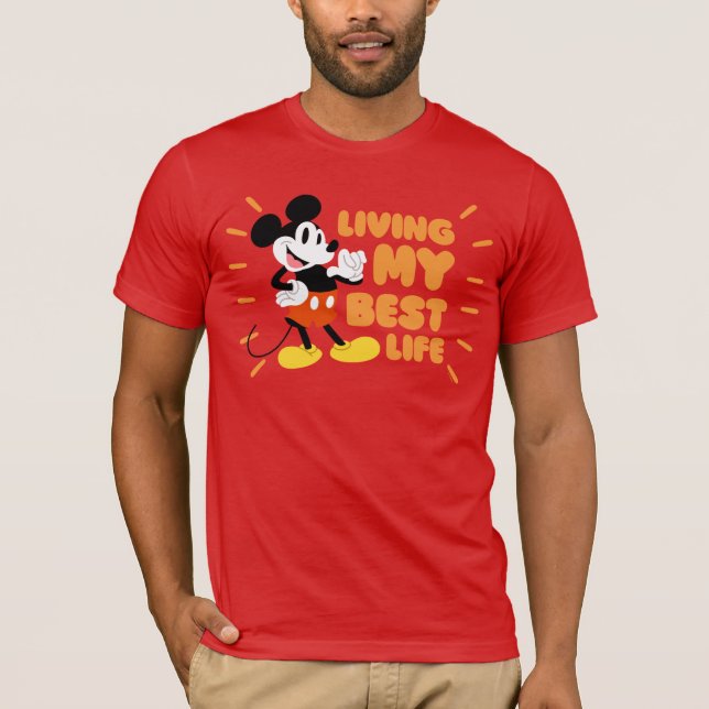Mickey Mouse | Living My Best Life T-Shirt (Front)