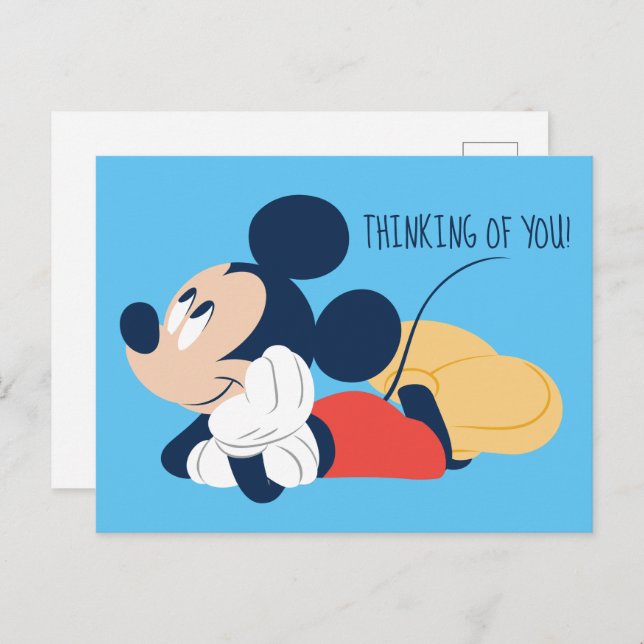 mickey1118ご依頼ページ Mickey Mouse - Lost in Thought Postcard | Zazzle