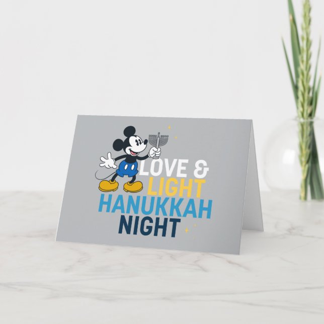 Mickey Mouse | Love & Light Hanukkah Night Card (Front)