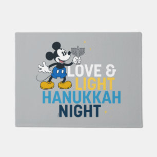 Mickey Mouse Love & Light Hanukkah Night Doormat