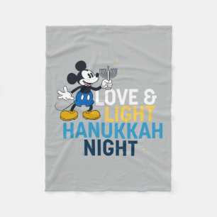 Mickey Mouse   Love & Light Hanukkah Night Fleece Blanket