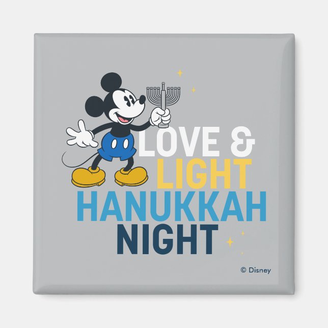 Mickey Mouse | Love & Light Hanukkah Night Magnet (Front)