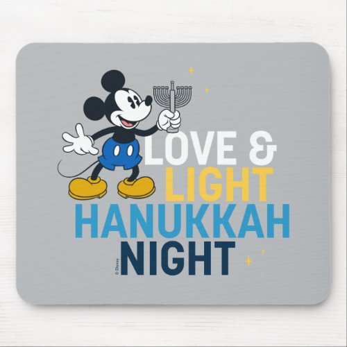 Mickey Mouse  Love  Light Hanukkah Night Mouse Pad