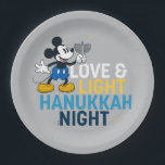 Mickey Mouse | Love & Light Hanukkah Night Paper Plates<br><div class="desc">Check out this Hanukkah graphic featuring Mickey Mouse and the saying,  "Love & Light Hanukkah Night."</div>