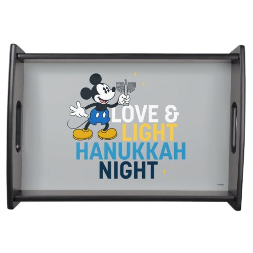 Mickey Mouse  Love  Light Hanukkah Night Serving Tray