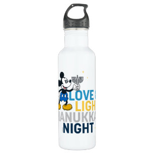 Mickey Mouse Love & Light Hanukkah Night Stainless Steel Water Bottle