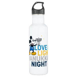 Mickey Mouse   Love & Light Hanukkah Night Stainless Steel Water Bottle
