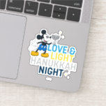 Mickey Mouse | Love & Light Hanukkah Night Sticker<br><div class="desc">Check out this Hanukkah graphic featuring Mickey Mouse and the saying,  "Love & Light Hanukkah Night."</div>