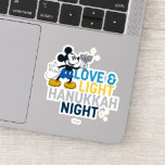 Mickey Mouse | Love & Light Hanukkah Night Sticker<br><div class="desc">Check out this Hanukkah graphic featuring Mickey Mouse and the saying,  "Love & Light Hanukkah Night."</div>