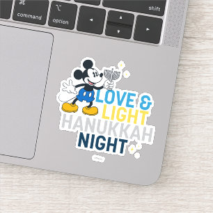 Mickey Mouse   Love & Light Hanukkah Night Sticker