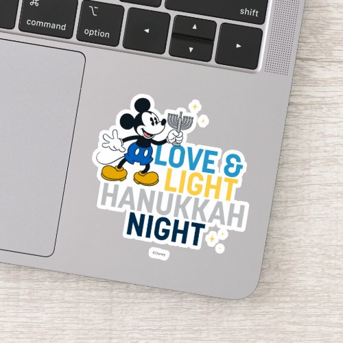 Mickey Mouse  Love  Light Hanukkah Night Sticker