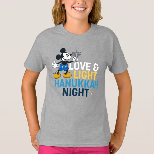 Mickey Mouse | Love & Light Hanukkah Night T-Shirt (Front)