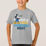 Mickey Mouse | Love & Light Hanukkah Night T-Shirt<br><div class="desc">Check out this Hanukkah graphic featuring Mickey Mouse and the saying,  "Love & Light Hanukkah Night."</div>