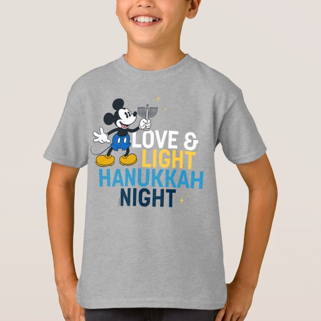Mickey Mouse | Love & Light Hanukkah Night T-Shirt (Front)