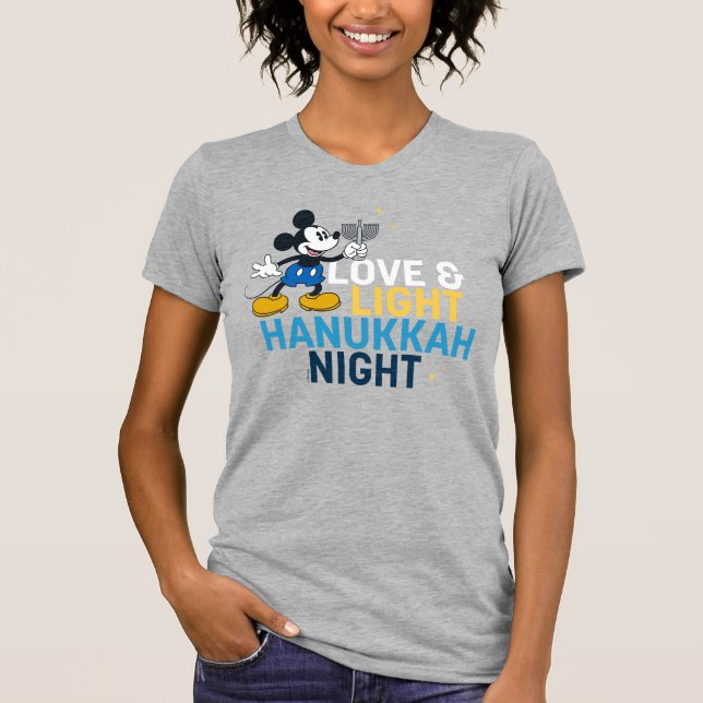Mickey Mouse | Love & Light Hanukkah Night T-Shirt (Front)