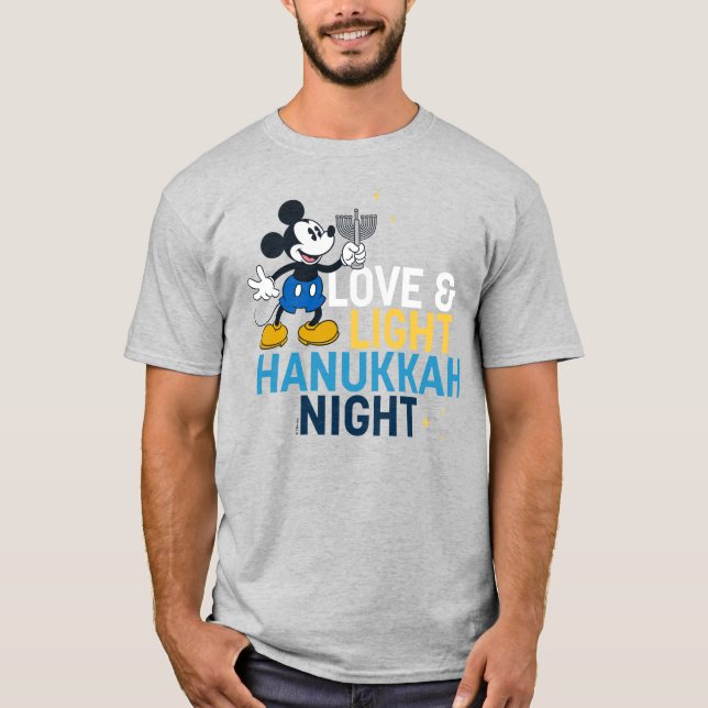 Mickey Mouse | Love & Light Hanukkah Night T-Shirt (Front)