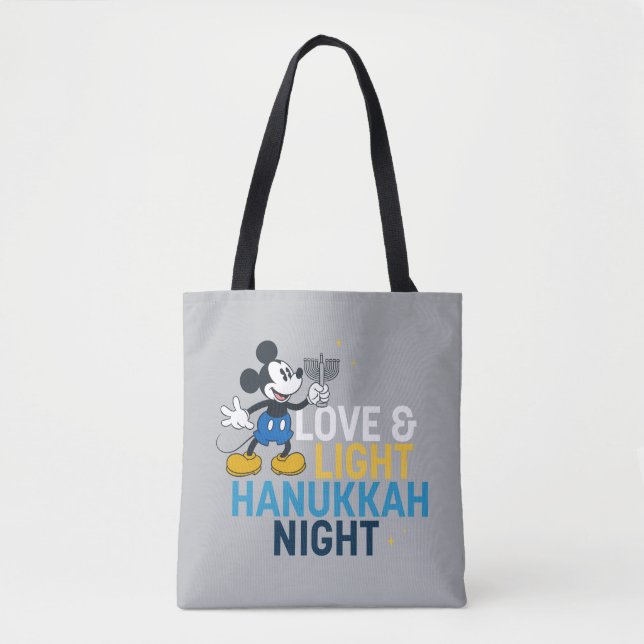 Mickey Mouse | Love & Light Hanukkah Night Tote Bag (Front)