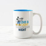 Mickey Mouse | Love & Light Hanukkah Night Two-Tone Coffee Mug<br><div class="desc">Check out this Hanukkah graphic featuring Mickey Mouse and the saying,  "Love & Light Hanukkah Night."</div>