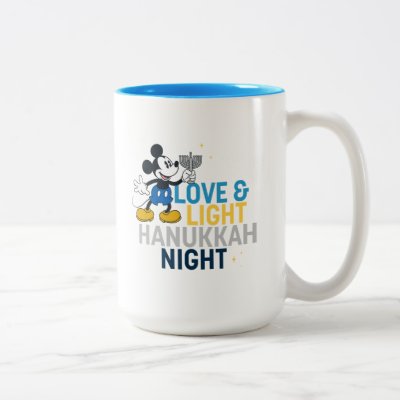 Mickey Mouse | Love &amp; Light Hanukkah Night Two-Tone Coffee Mug