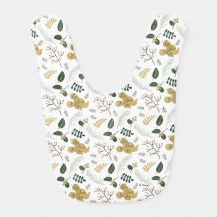 Mickey Mouse   Love, Peace & Joy Pattern Baby Bib