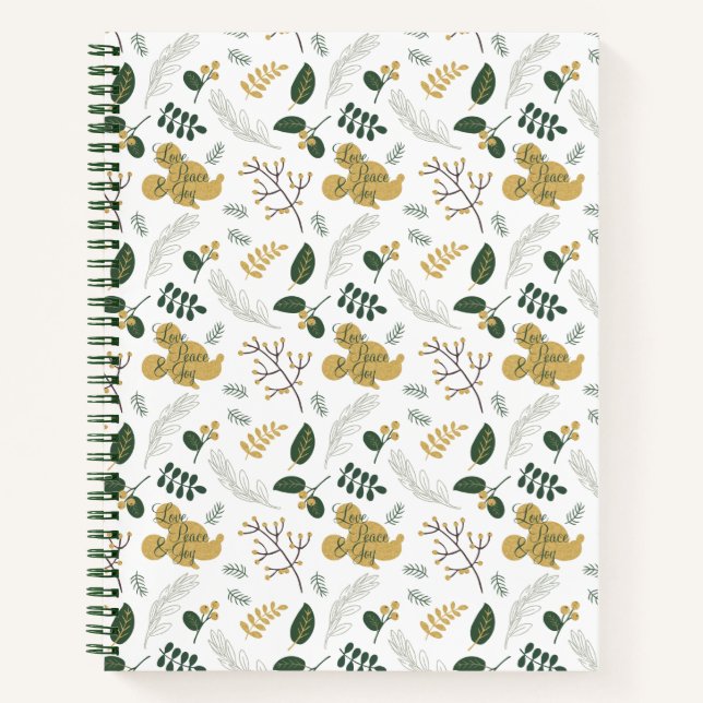 Mickey Mouse | Love, Peace & Joy Pattern Notebook (Front)