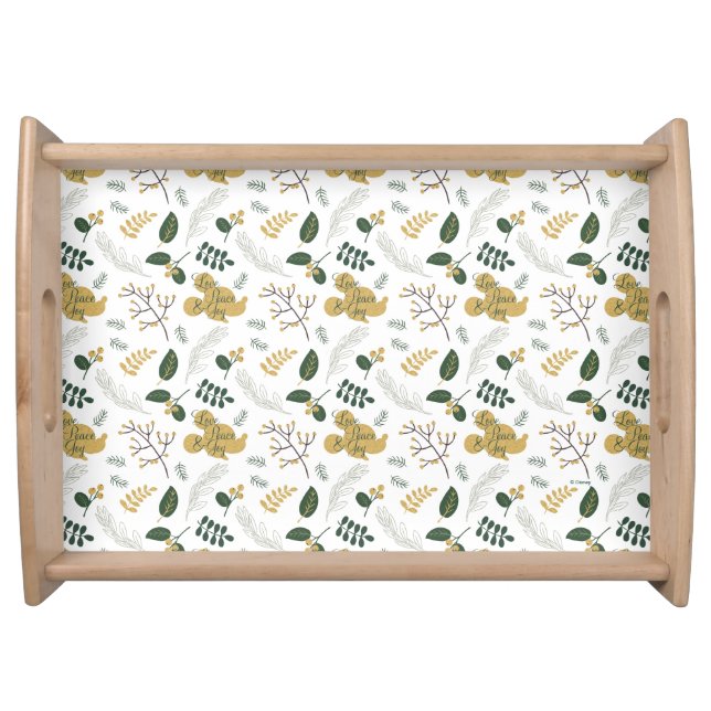 Mickey Mouse | Love, Peace & Joy Pattern Serving Tray (Front)