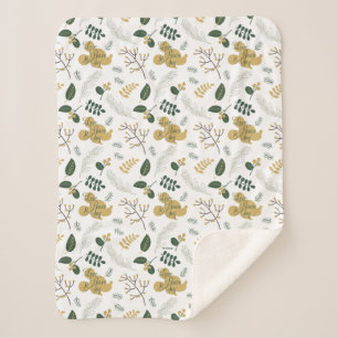 Mickey Mouse   Love, Peace & Joy Pattern Sherpa Blanket