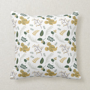 Mickey Mouse Love, Peace & Joy Pattern Throw Pillow