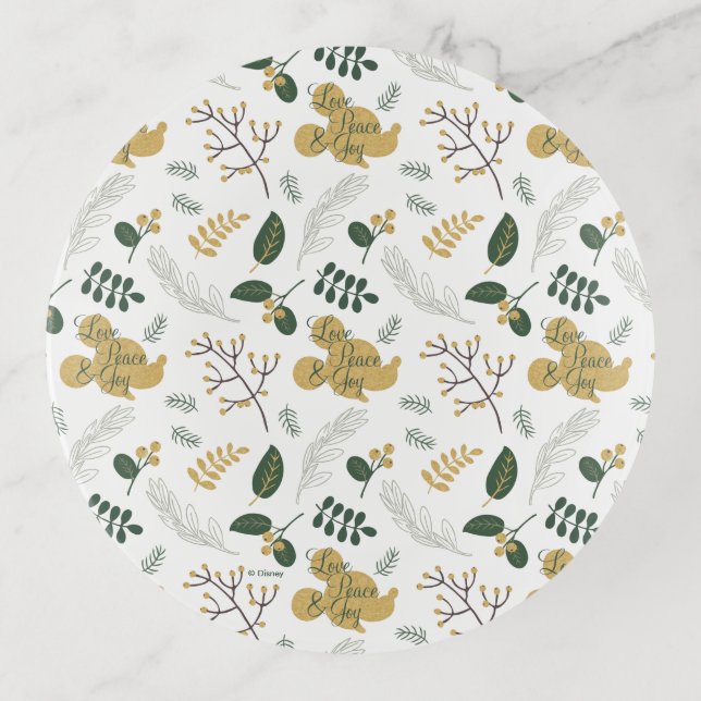 Mickey Mouse | Love, Peace & Joy Pattern Trinket Tray (Front)
