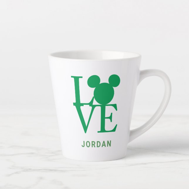 Mickey Mouse LOVE | St. Patrick's Day Latte Mug (Right)