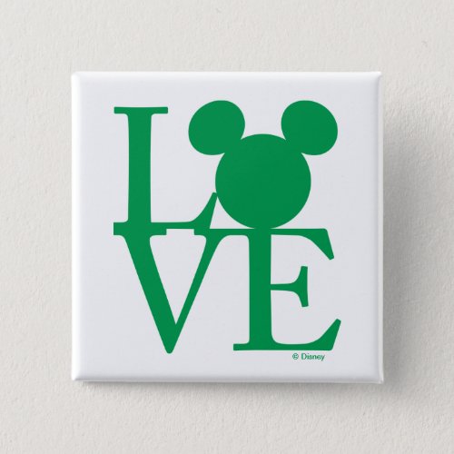Mickey Mouse LOVE  St Patricks Day Pinback Button
