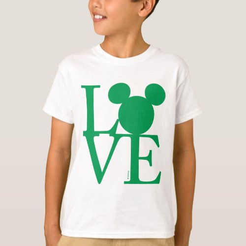 Mickey Mouse LOVE  St Patricks Day T_Shirt