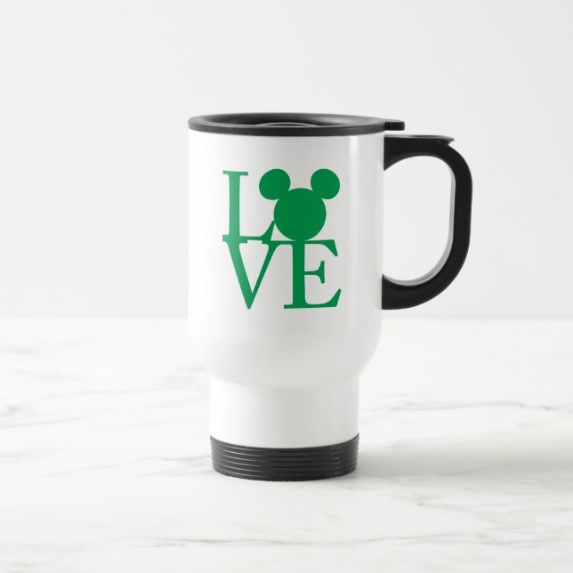 Mickey Mouse LOVE | St. Patrick's Day Travel Mug (Right)