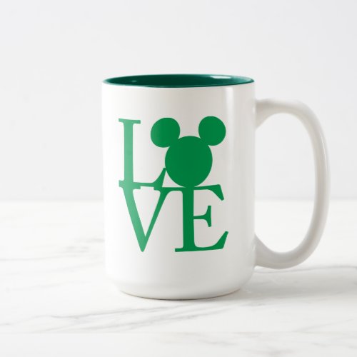 Mickey Mouse LOVE  St Patricks Day Two_Tone Coffee Mug