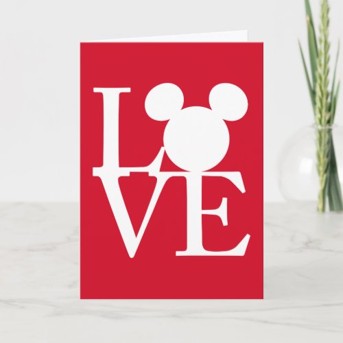 Mickey Mouse LOVE  Valentines Day 3 Holiday Card