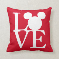 Mickey Mouse LOVE | Valentine's Day 3 Throw Pillow