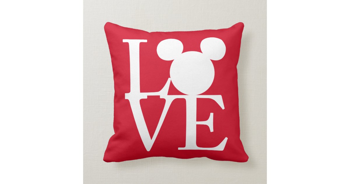 Mickey Mouse Love Valentine S Day 3 Throw Pillow Zazzle Com